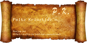 Peltz Krisztián névjegykártya